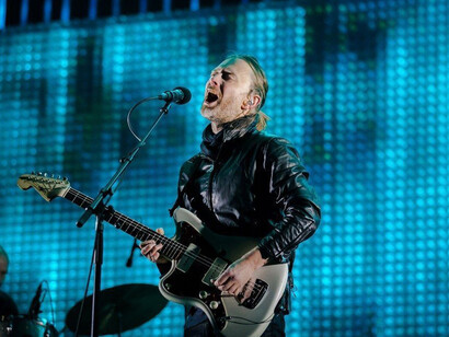 Thom Yorke durante il concerto
