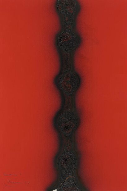 Otto Piene, Fire painting (detail), 1967. Courtesy of the Art Institute of Chicago