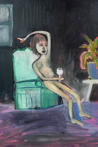 Nancy Elsamanoudi, Haze oil (detail), 2026. Courtesy of Freight + Volume Gallery 