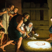 Giuseppe Diotti, Adorazione dei pastori, 1809, olio su tela, cm 174x225 (Museo Diotti, deposito dell’Accademia di Belle Arti di Brera)