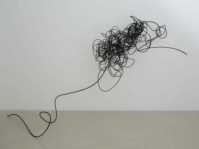 Almagno, Col guinzaglio tra le dita, 2015, wood