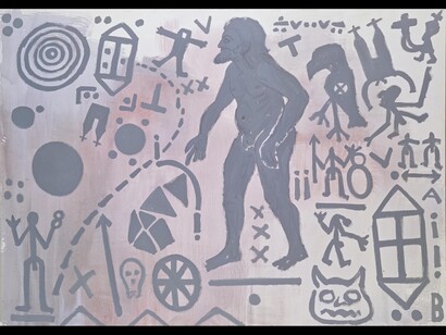“Zweite Begegnung des Nordens (Second Encounter of the North)”, 1983, Acrylic on canvas, 78 3/4 x 118 inches, 200 x 300 cm. Courtesy Michael Werner Gallery, New York and London