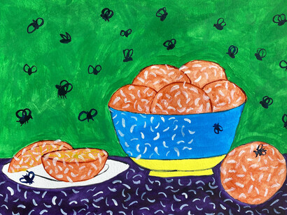 Ray Lopez, Oranges decaying, 2024. Courtesy of Fountain House Gallery