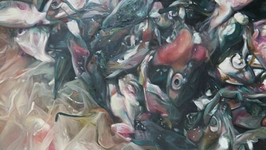 Vivian Ho, Wrap it up, 2013, Oil on canvas, 110 x 164 cm (43 ¼ x 64 ½ in)