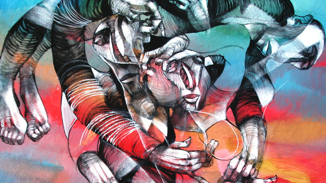 Family, 100+ù120, acrylic on canvas. Detail
