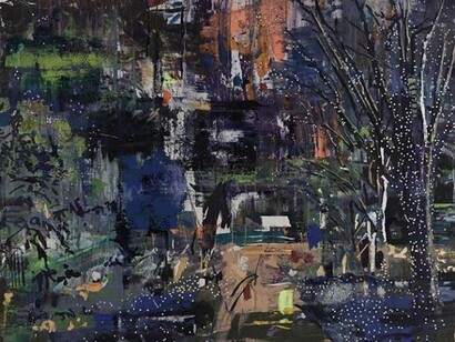 Marius Bercea Electric Snow 2013 Oil on canvas 190 x 215 cm / (74¾ x 84⅝ in), courtesy of the artist and Blain|Southern, copyright the artist