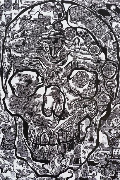 Atthaphon Suetrongprasert, The death of the city no.1 (detail), 2026. Courtesy of Number 1 Gallery