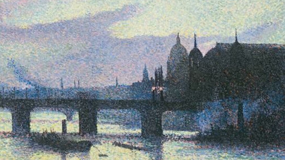 Maximilien Luce, View of London (Cannon Street) (Vue de Londres [Cannon Street]), 1893, Oil on canvas, 65 x 81 cm (25 9/16 x 31 7/8 inches), Private collection ©Maximilien Luce, VEGAP, Bilbao, 2017
