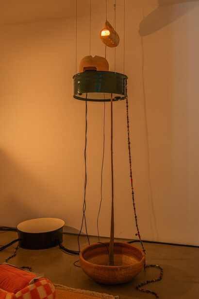 Tarek Atoui, At-Tāriq, exhibition view. Courtesy of Galerie Chantal Crousel