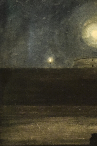 Léon Spilliaert, La playa bajo la luna (detalle), 1908
