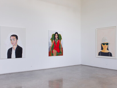 Varios artistas, The portrait, vista de exhibición. Cortesía de la Galería Lopez de la Serna 