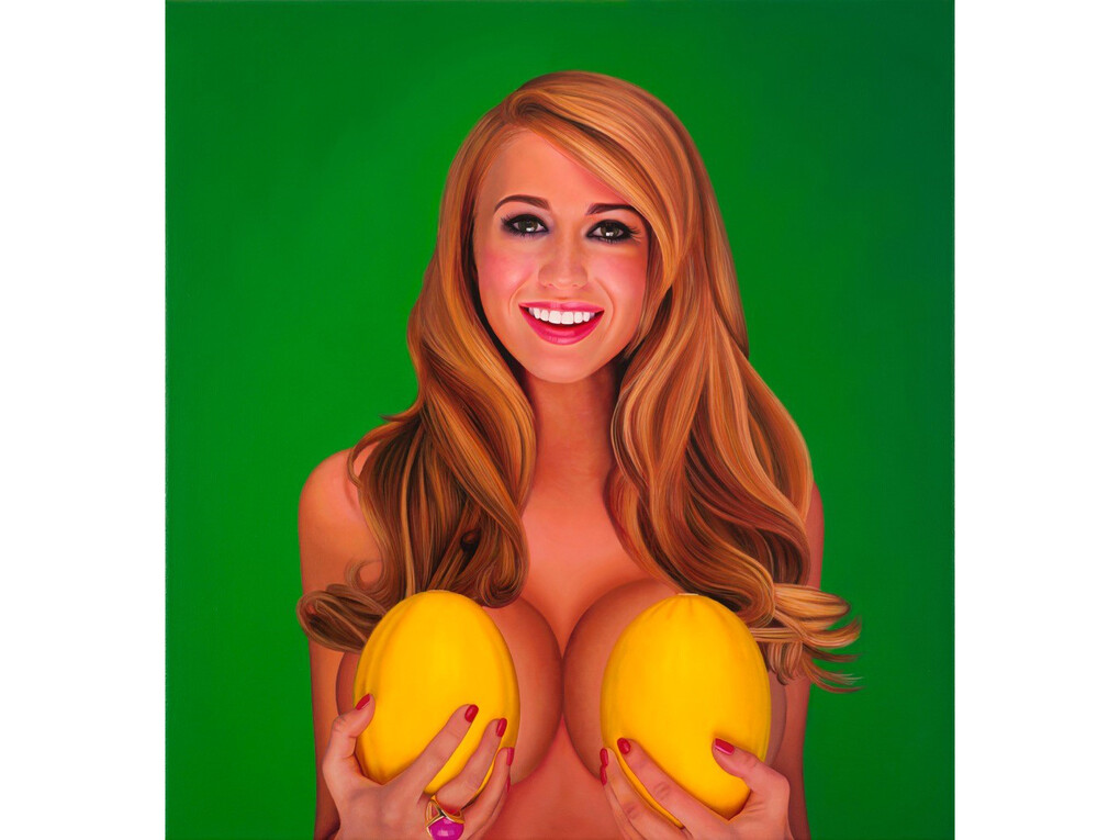 Kelly­‐Anne Davitt, Melons, 2015. Oil on Canvas, 80 x 75 cm