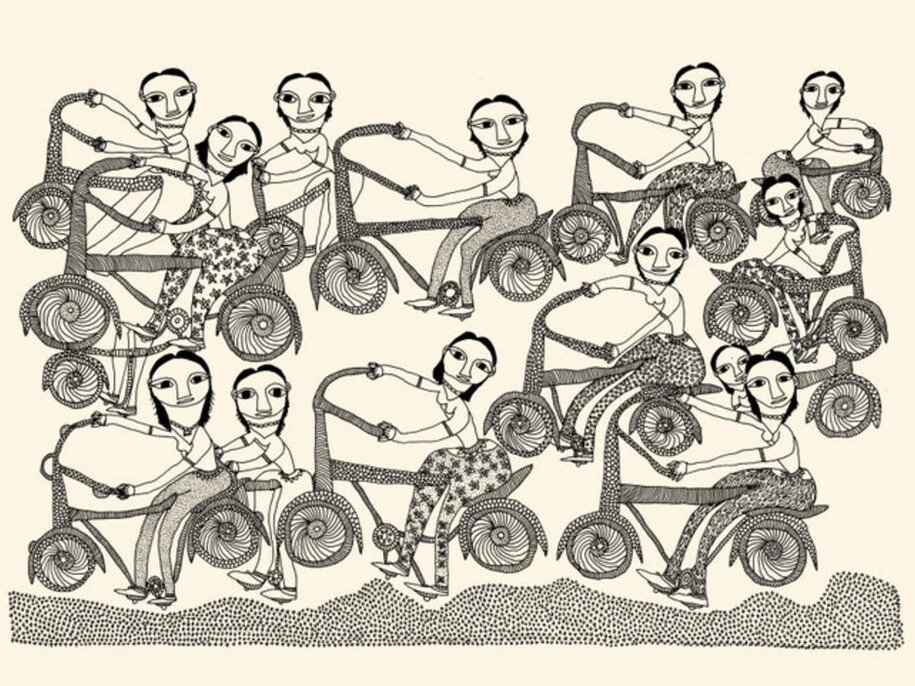 Dal libro "Teju e Ganesh", Gallucci, illustrazioni di Tejubehan - arte Urban Folk (Guajarat - Rajastan)