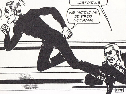 Alan Ford Runs a Lap of Honour. Courtesy of National Gallery of Slovenia