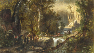 Ferdinand Bellermann, La Cueva del Guácharo, Venezuela, 1874 (detalle)