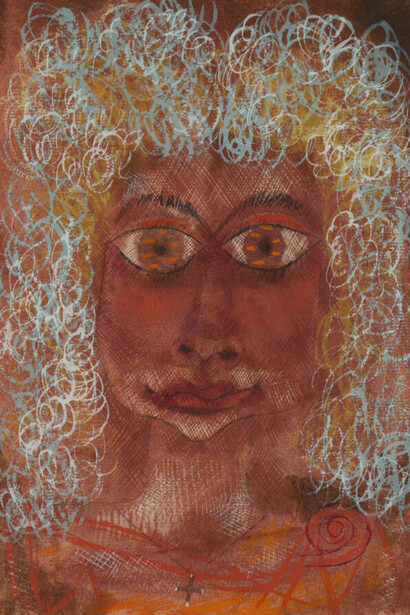 Paul Klee, Barockbildnis (Herr zu perücke) (Baroque portrait [Lord wig]) (detail), 1920. Courtesy of San Francisco Museum of Modern Art