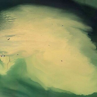 Mishka Henner, Cedar Point Oil Field, 2013-14, Oil Fields, Archival pigment print mounted to aluminium in tray frame, 149 x 258 cm, 58.7 x 101.6 in