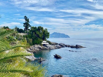 Scorcio panoramico dalla Passeggiata di Nervi, Genova, Italia
