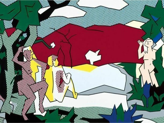 Roy Lichtenstein, The White Tree, 1980, Oil and Magna on canvas, 105 x 210 inches  (266.7 x 533.4 cm) © Estate of Roy Lichtenstein