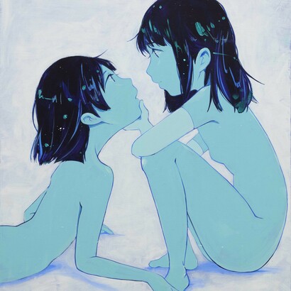 Kato Ai (Ai☆Madonna), Fake green apple, 2017, acrylic on canvas, 116.7 x 91 cm, © Kato Ai (Ai☆Madonna), courtesy of the artist and Mizuma Gallery