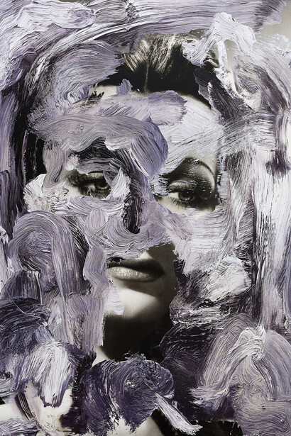 Urs Fischer, TBD, 
2015, 
milled aluminium panel, acrylic primer, gesso, acrylic ink,
spray enamel, acrylic silkscreen medium, acrylic paint, 
203.2 x 152.4 x 2.5 cm / 80 x 60 x 1 in, 
unique, Copyright the artist, courtesy Sadie Coles, HQ, London