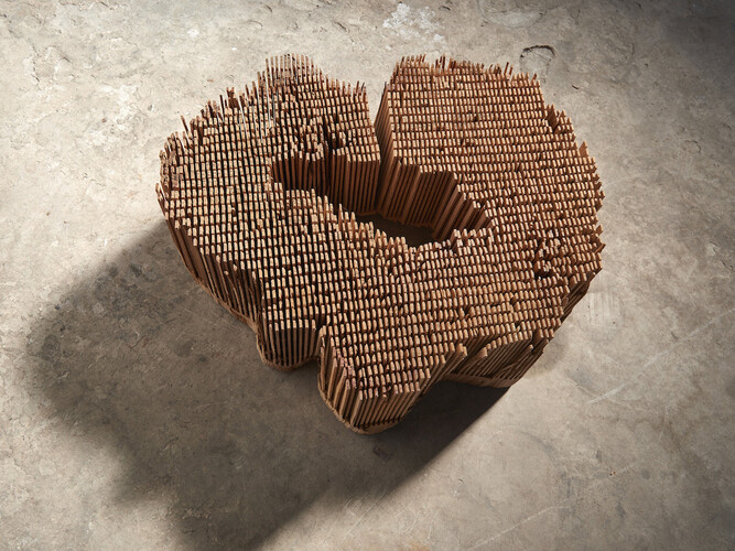 Herbert Golser, Untitled, 2014, pear wood, 64 x 21 x 55 cm