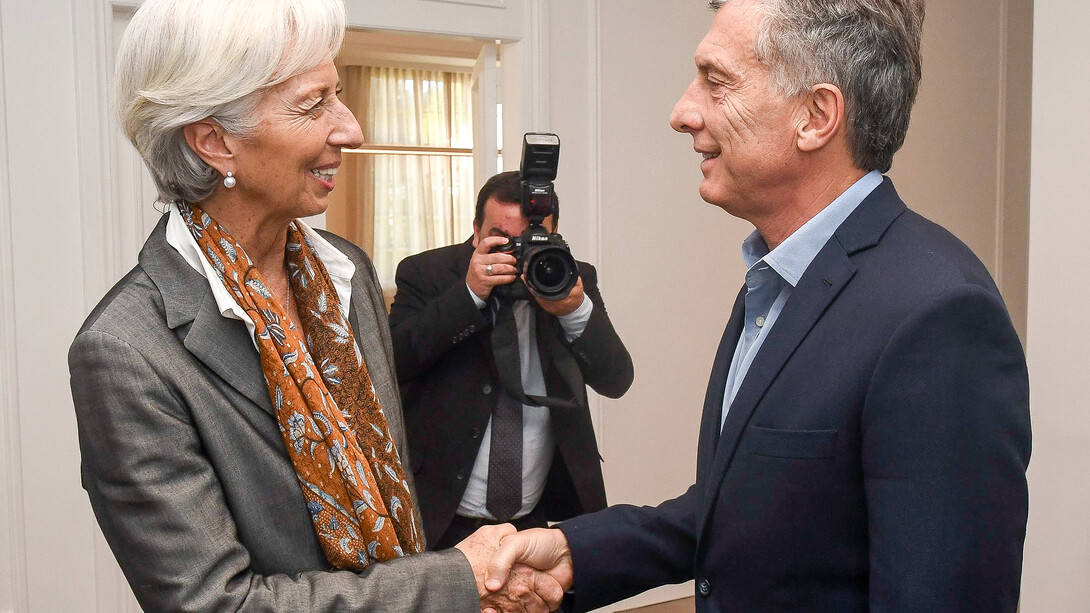 Lagarde, presidenta del FMI, y Macri, presidente de Argentina