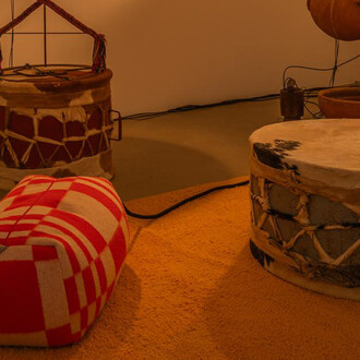 Tarek Atoui, At-Tāriq, exhibition view. Courtesy of Galerie Chantal Crousel