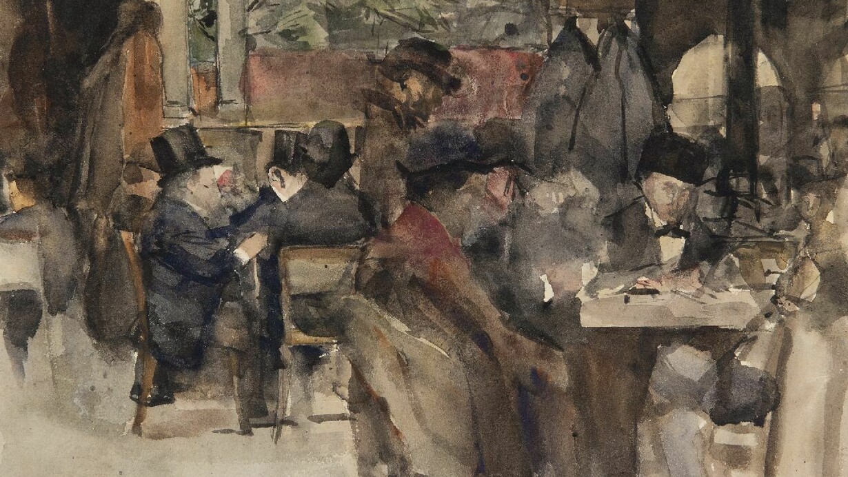 Isaac Israels, Dentro de la cafetería