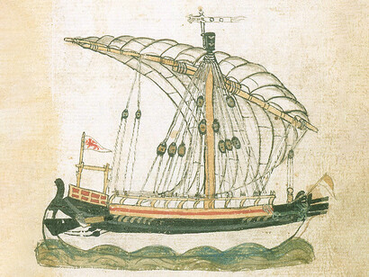 Galera del siglo XV. Nave similar a la que utilizaron los hermanos Vilvaldi