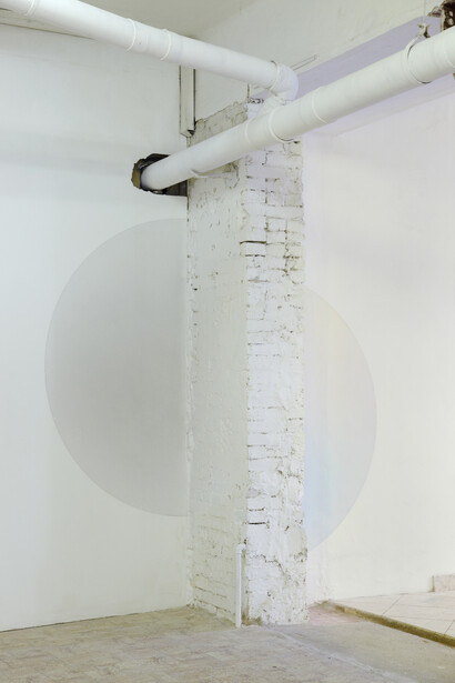 Kato Six, Spinning lines, twisting thoughts, 2017. Dust from colored mdf. Photgrapher: Sari Ember. Installation view in the exhibition ‘CHANGE-CHANGE’, Budapest, HU.