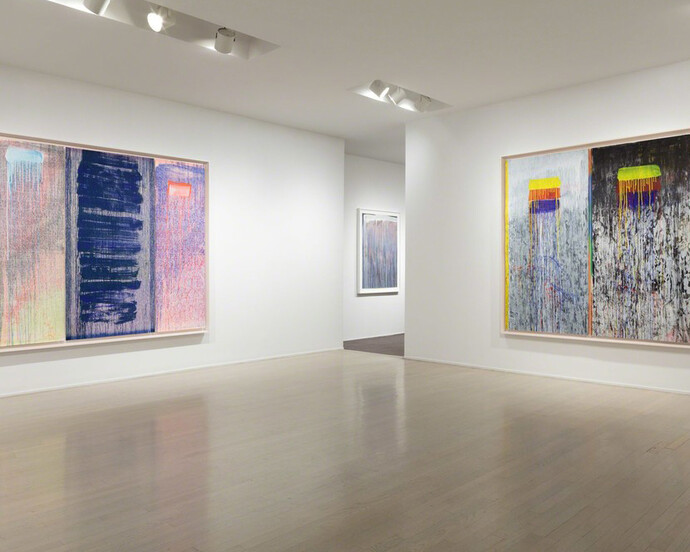 Pat Steir, Exhibition view. Courtesy of Pace Prints