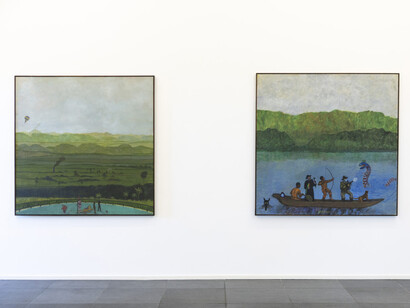 José Gamarra, The jungle theater, exhibition view. Courtesy of Xippas Gallery