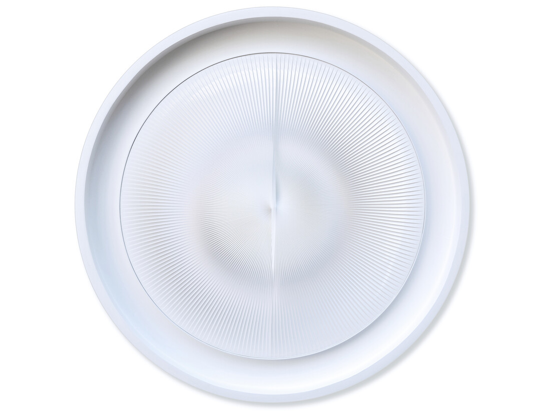 Alberto Biasi, Dinamica visiva, 1968, lamelles de PVC, diag. 61 cm, Courtesy Tornabuoni Art