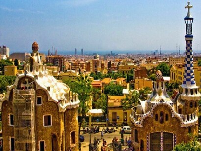 Park Güell´s view of the city and the sea