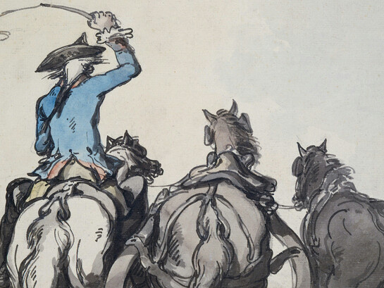 "A French Postillion," by Thomas Rowlandson, 1780 