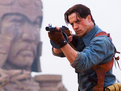 Brendan Fraser en una de las entregas de la trilogía de 'La Momia' (1999-2008)