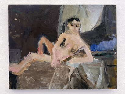 Janice Nowinski, Nude Leaning on Elbow #2, 2022. Courtesy of the artist and Thomas Erben, New York