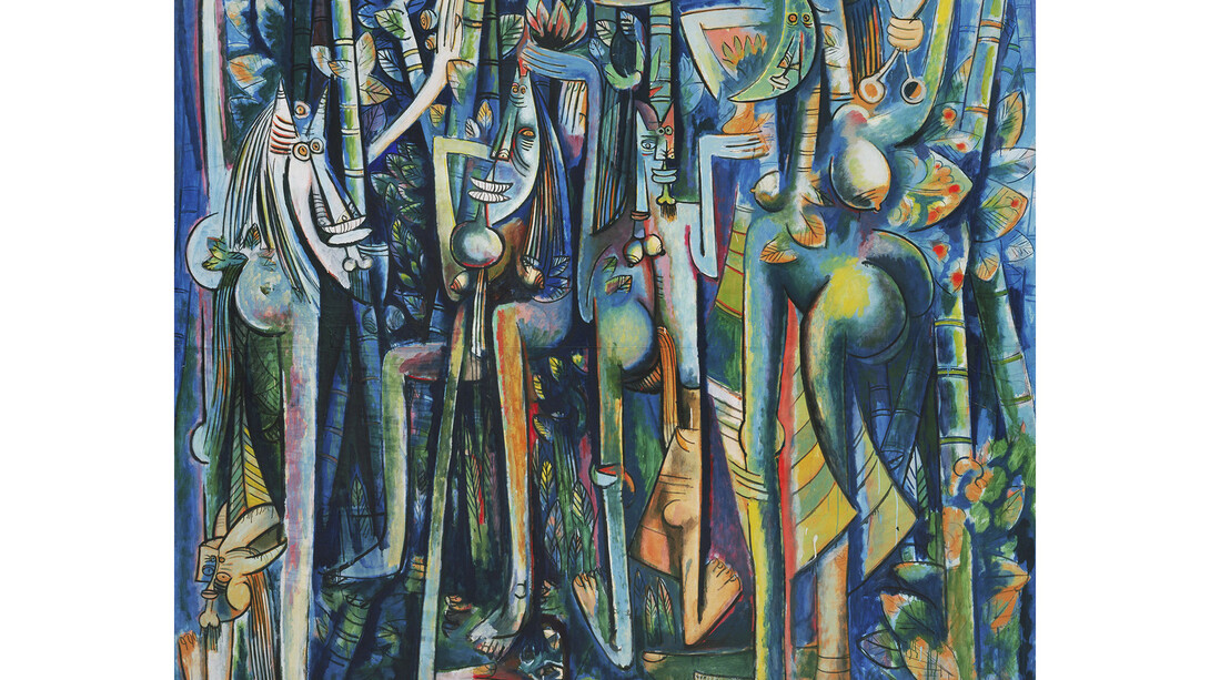 Wifredo Lam, La Jungla, 1943, Huile sur papier marouflé sur toile - 239,4 × 229,9 cm, The Museum of Modern Art, New York, 2015. Digital Image, The Museum of Modern Art,New York / Scala, Florence © Adagp, Paris 2015