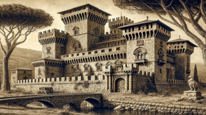 Ricostruzione del Maniero di Castel Volturno, in provincia di Caserta, Italia