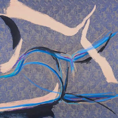 Ruth Fox, Paisley, nude & navy. Courtesy of Gallery 46