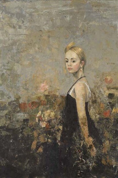 Ġoxwa, Gabrielle, 2014, Oil & Wax on Canvas, 63½" x 51"