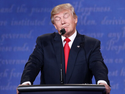 Donal Trump en el primer debate presidencial, 2020