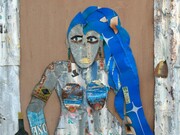 Franco Farina,"Donna blu", un'opera d'arte che si distingue per l'intenso uso del colore e la sua capacità espressiva, evocando emozioni attraverso tonalità e forme suggestive