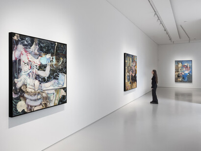 Adrian Ghenie, Cloud fever, exhibition view. Courtesy of Galerie Judin
