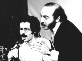 Ricky Gianco con Gianfranco Manfredi. I due artisti hanno scritto pezzi di successo e sono stati amici inseparabili 