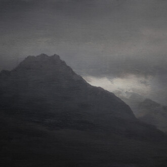 Tryfan I, Oil on Board,  2015, 14 X 19 cm.