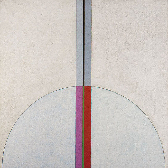 Eugenio Carmi, Infinito, 1992, acrilici su juta, 100 x 100 cm