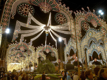 Sevilla. El alumbrado de la Feria