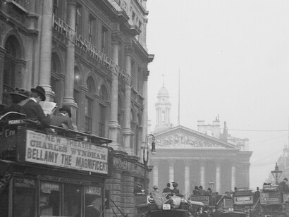 Intersección de Bank Junction y el Royal Exchange, Londres, Inglaterra